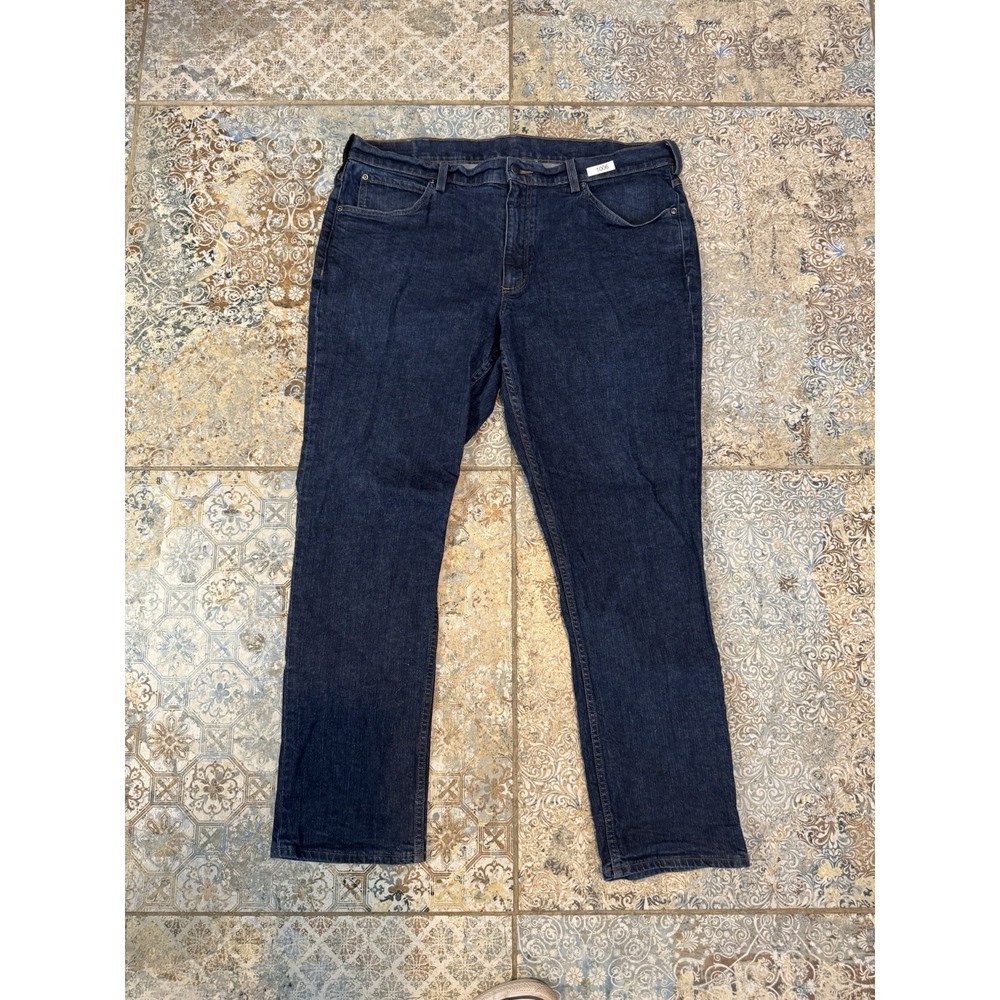 40 Grit Duluth Trading Jeans Mens 44x30 (Fits 44x28) Blue Slim Fit Stretch Denim